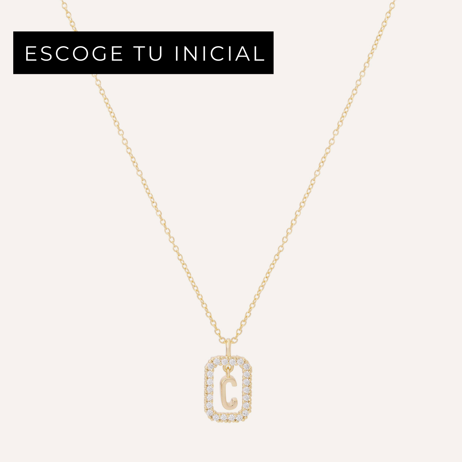 COLLAR INICIAL BAÑO DE ORO