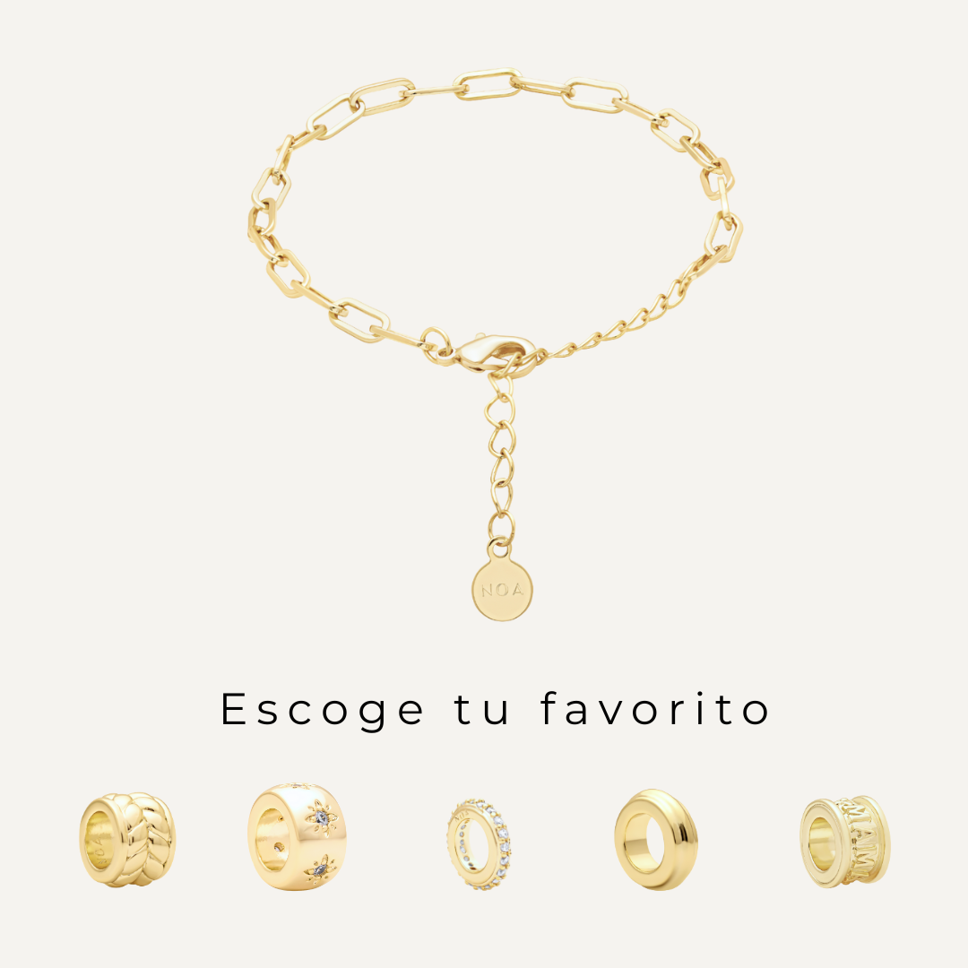 PACK PULSERA ELOISA + CHUNKY CHARMS BAÑO DE ORO