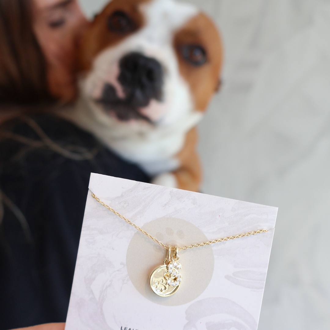 COLLAR SAM BAÑO DE ORO + INICIAL