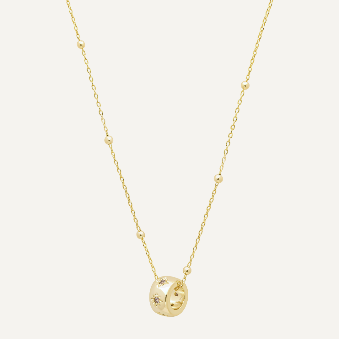 COLLAR BALLS JAZMÍN BAÑO DE ORO