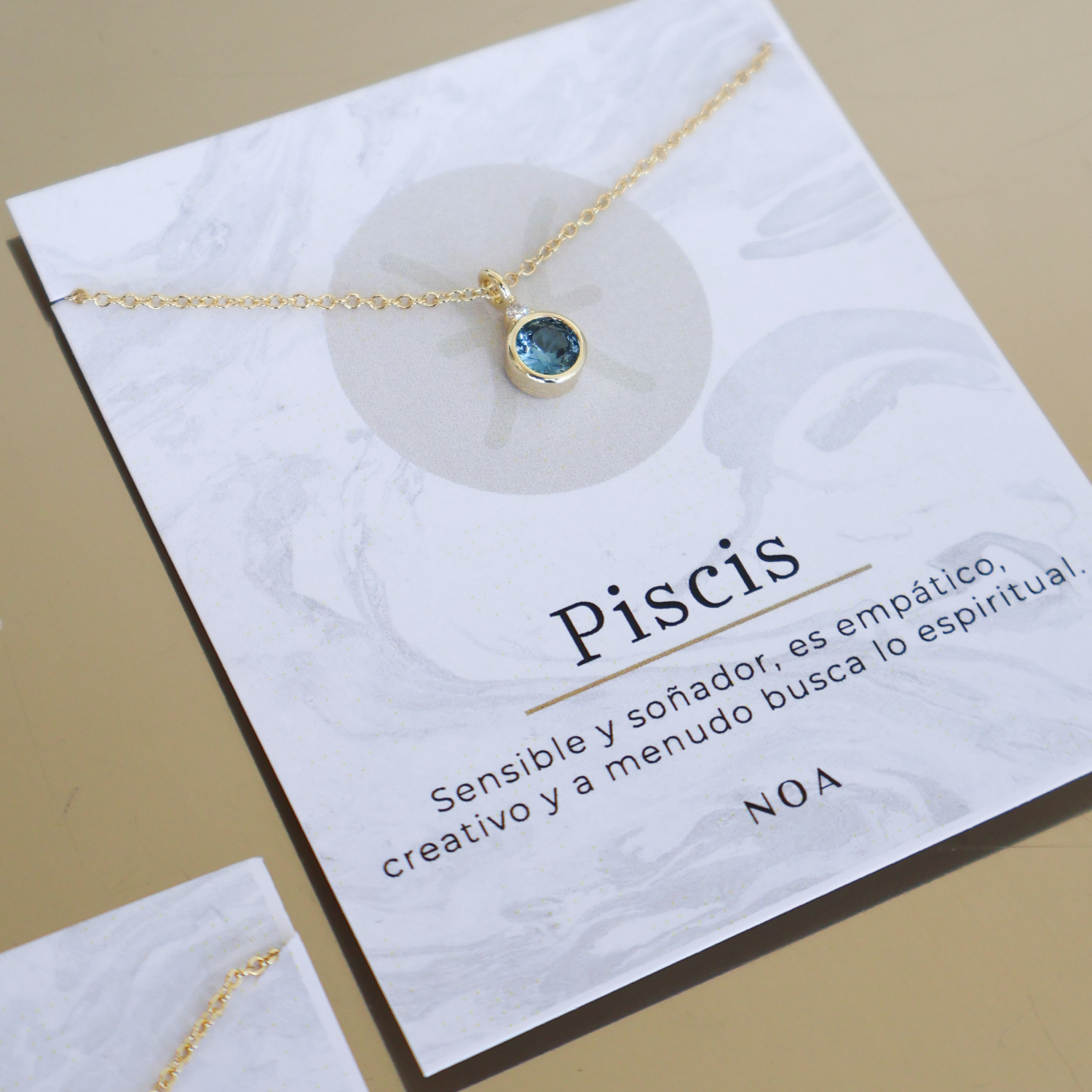 COLLAR AGUAMARINA MES MARZO