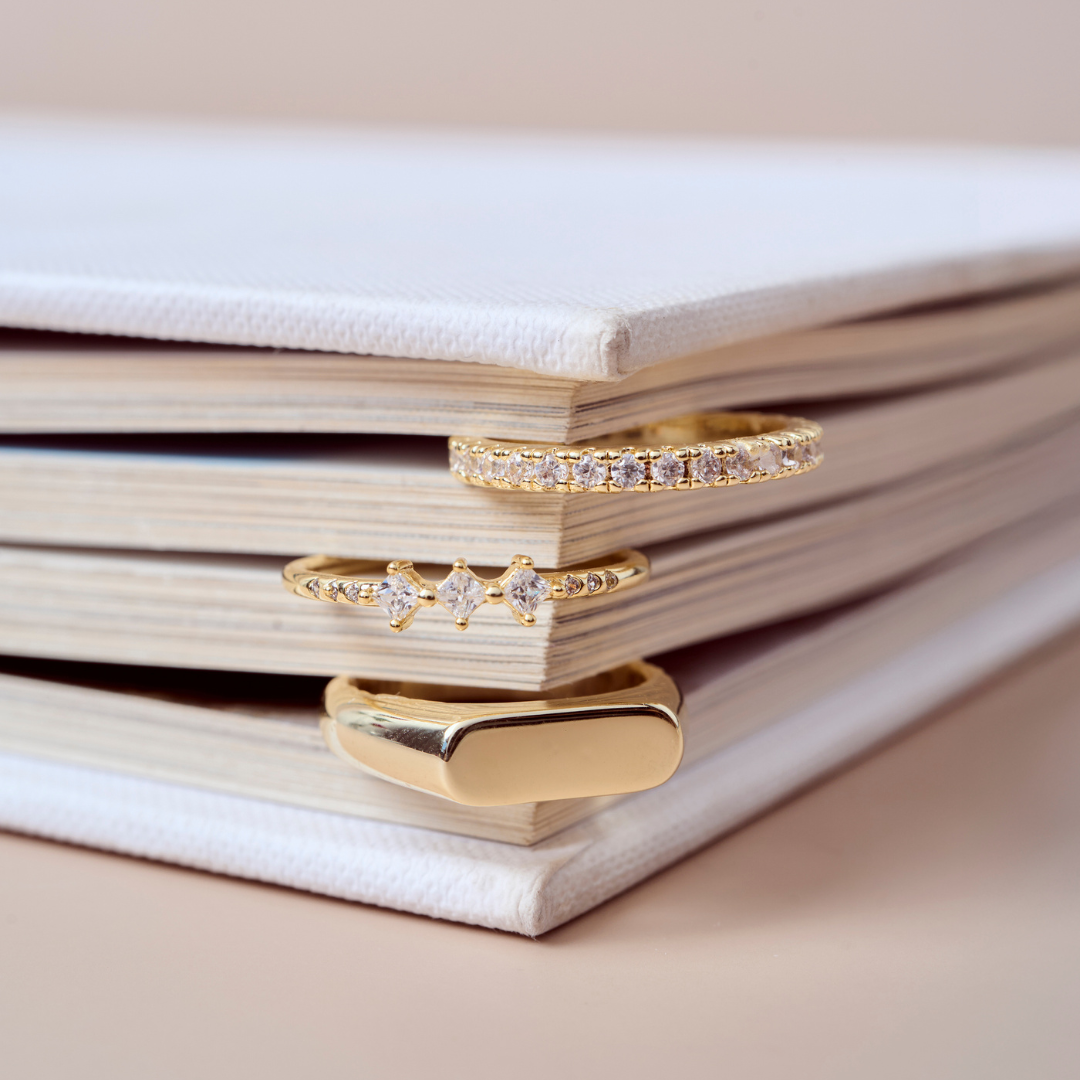 ANILLO CINTILLO BAÑO DE ORO