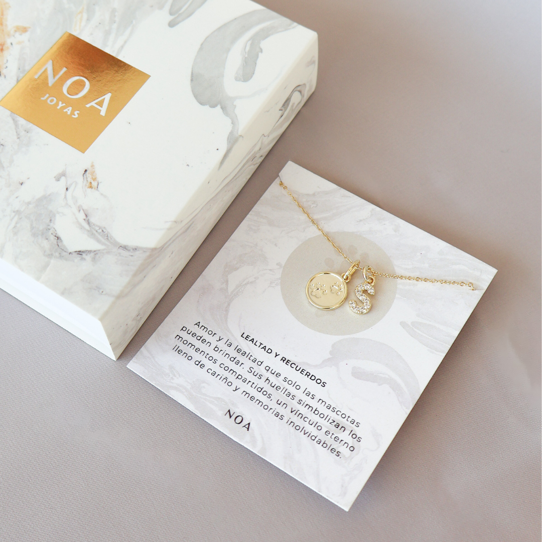 COLLAR SAM BAÑO DE ORO + INICIAL