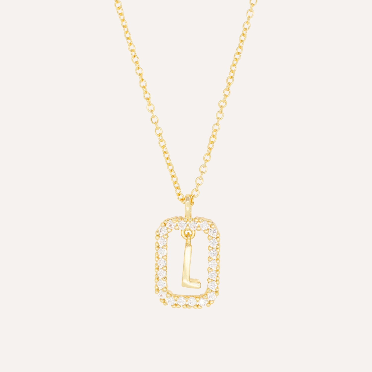 COLLAR INICIAL L BAÑO DE ORO