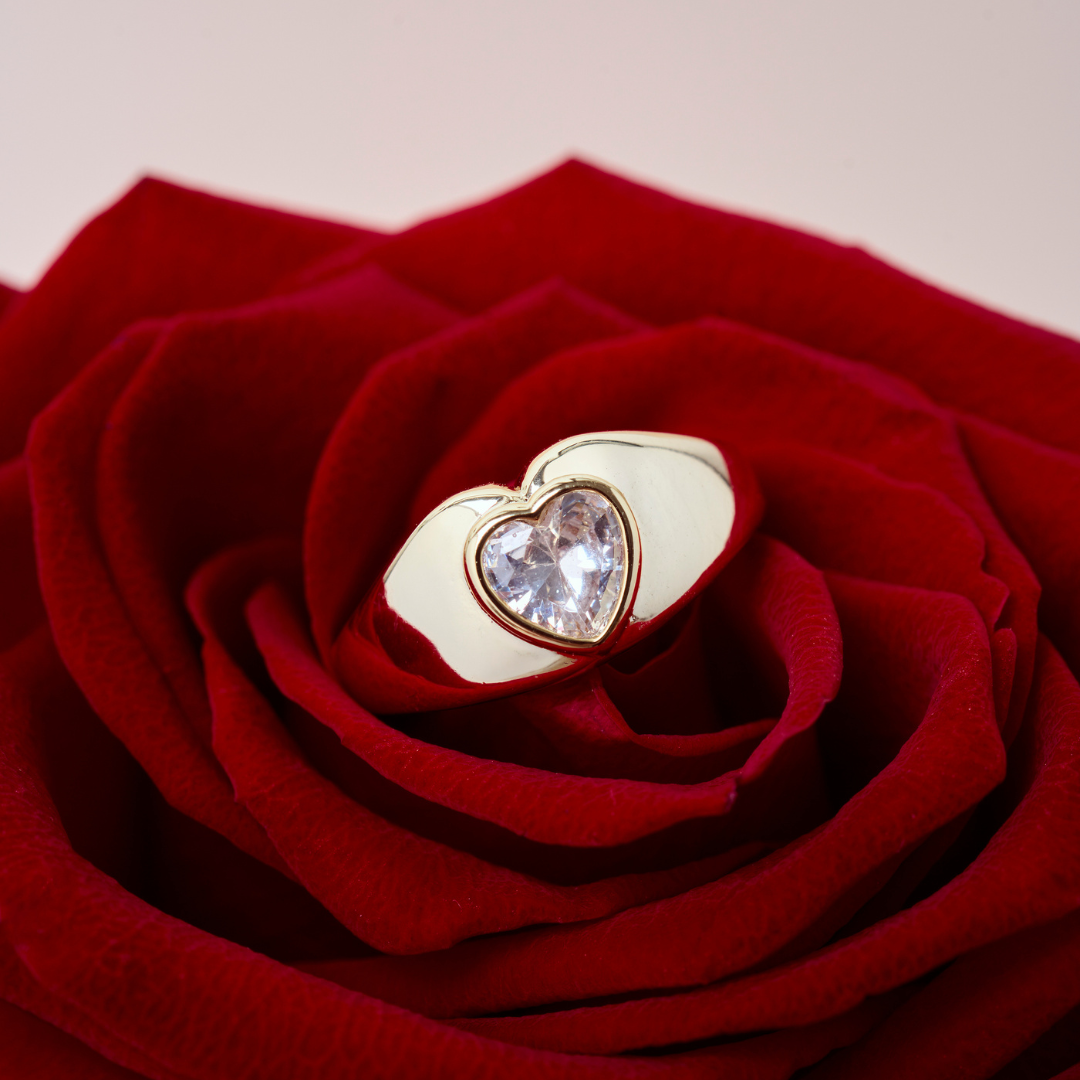 ANILLO AMORE BAÑO DE ORO