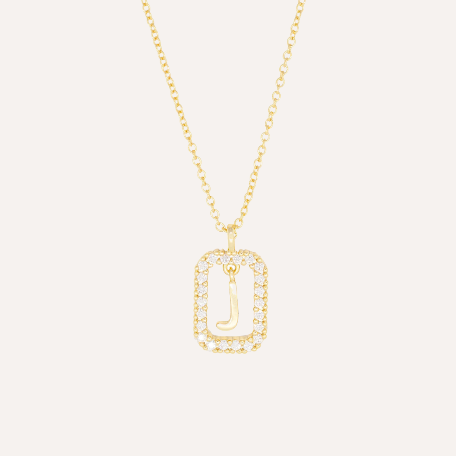 COLLAR INICIAL J BAÑO DE ORO