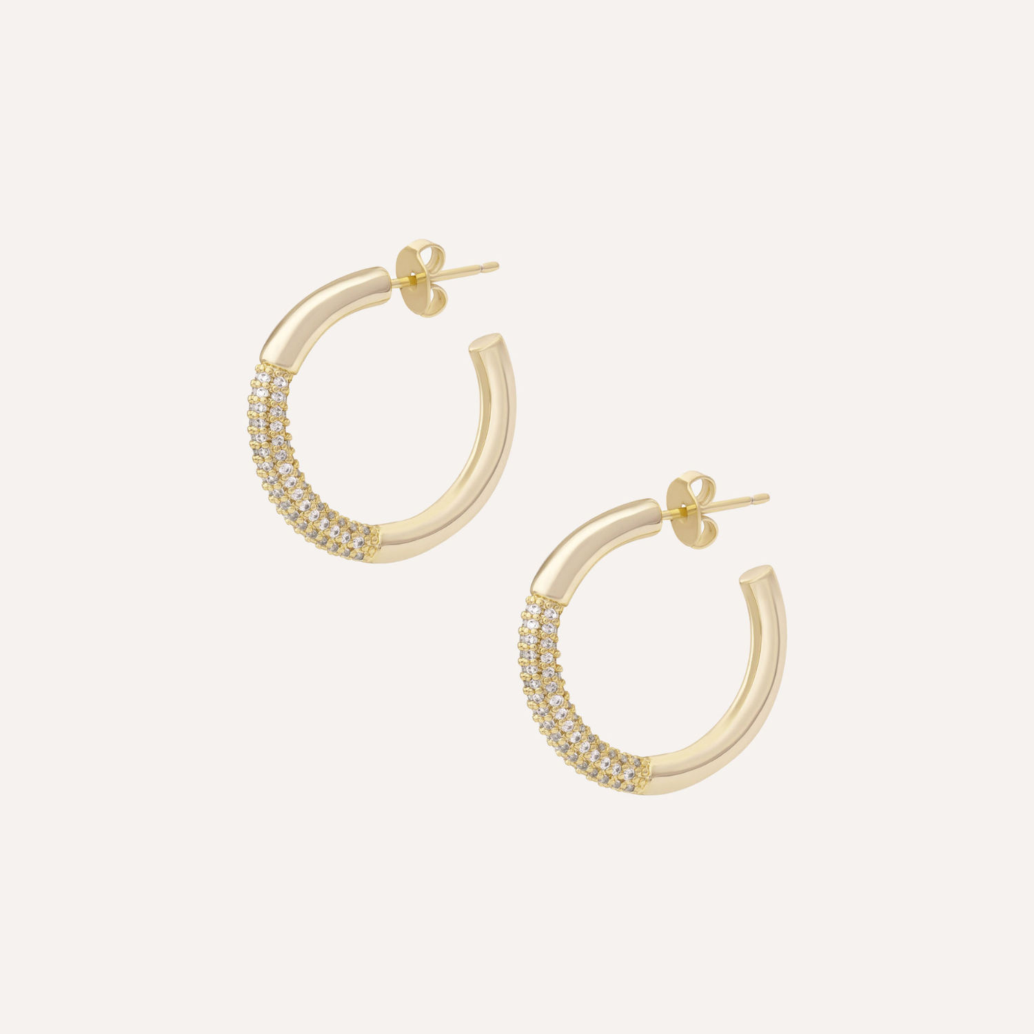 ARGOLLAS BRISA BAÑO DE ORO 14 MM