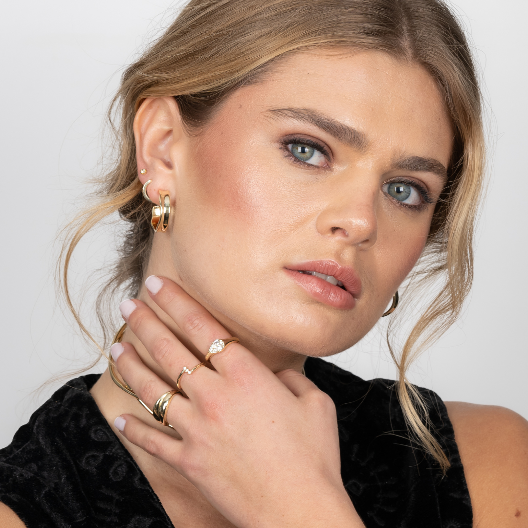 ANILLO GRETA BAÑO DE ORO