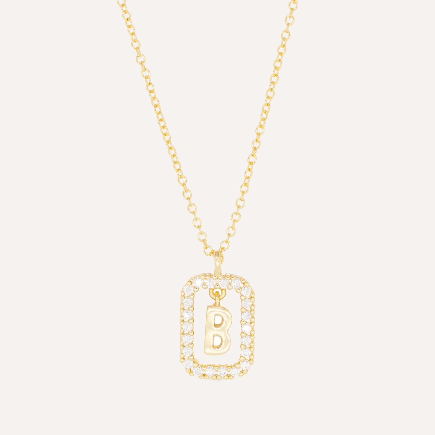 COLLAR INICIAL B BAÑO DE ORO