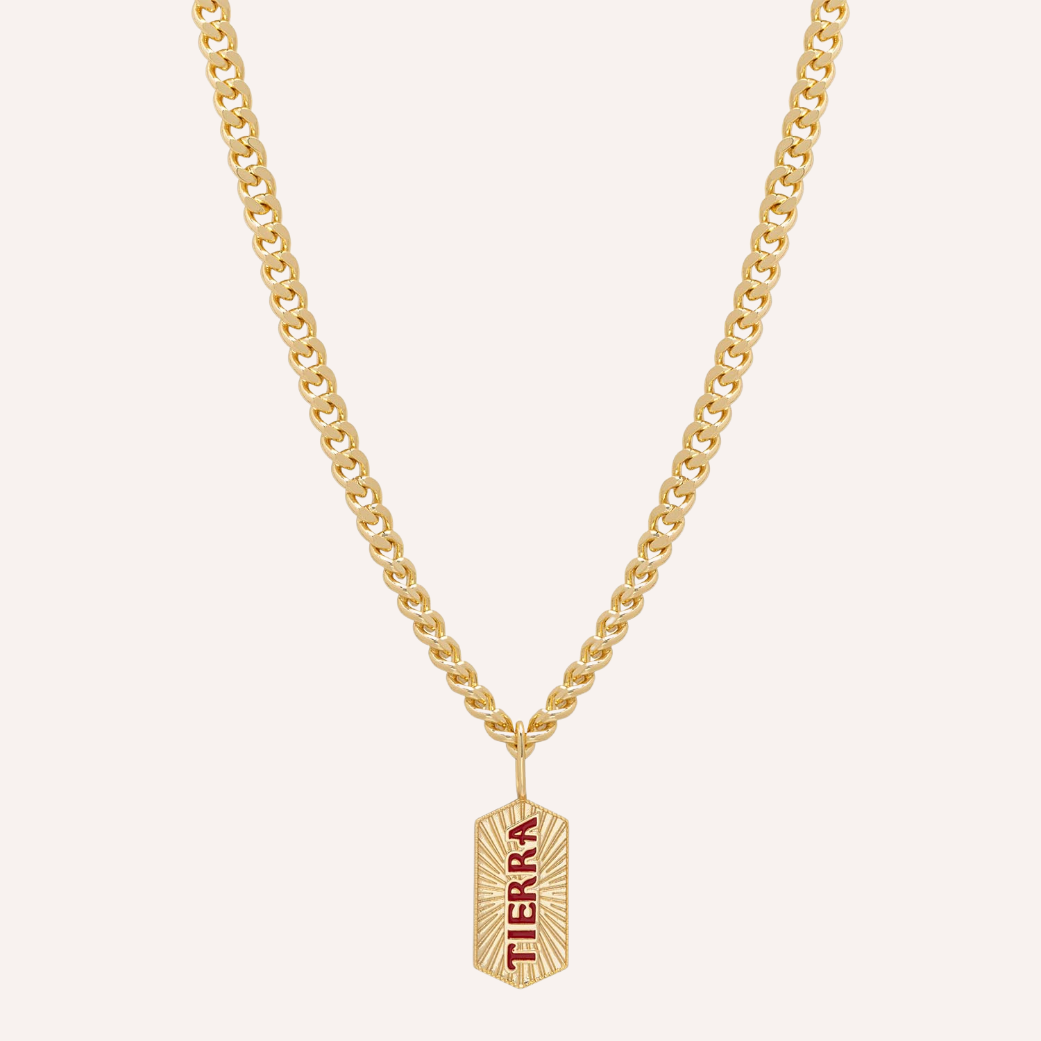 COLLAR DROP TIERRA BAÑO DE ORO