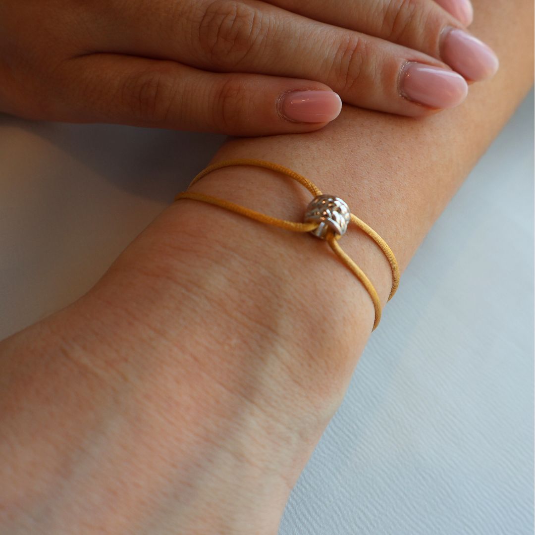 PULSERA LAZO ESPIGA PLATA