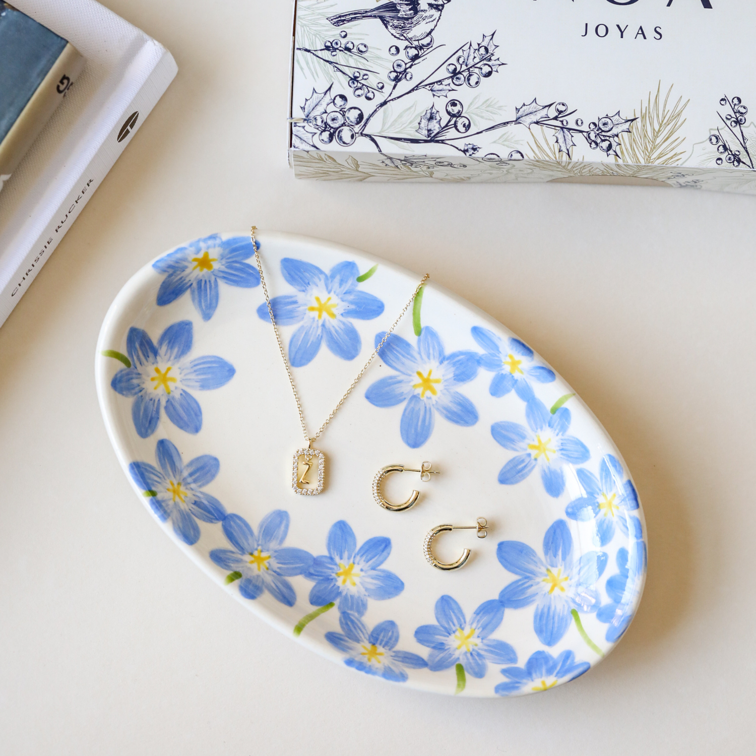 JOYERO HECHO A MANO FLOR CELESTINA