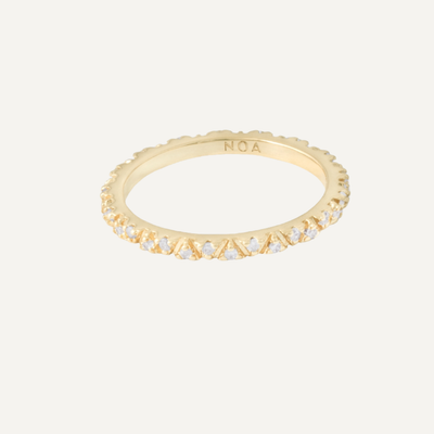 ANILLO TRIANGLE BAÑO DE ORO