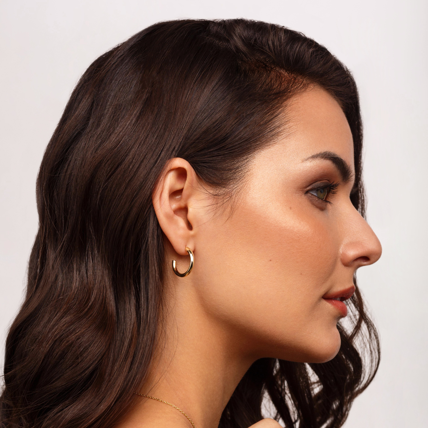 ARGOLLAS KENDALL BAÑO DE ORO 25 MM.