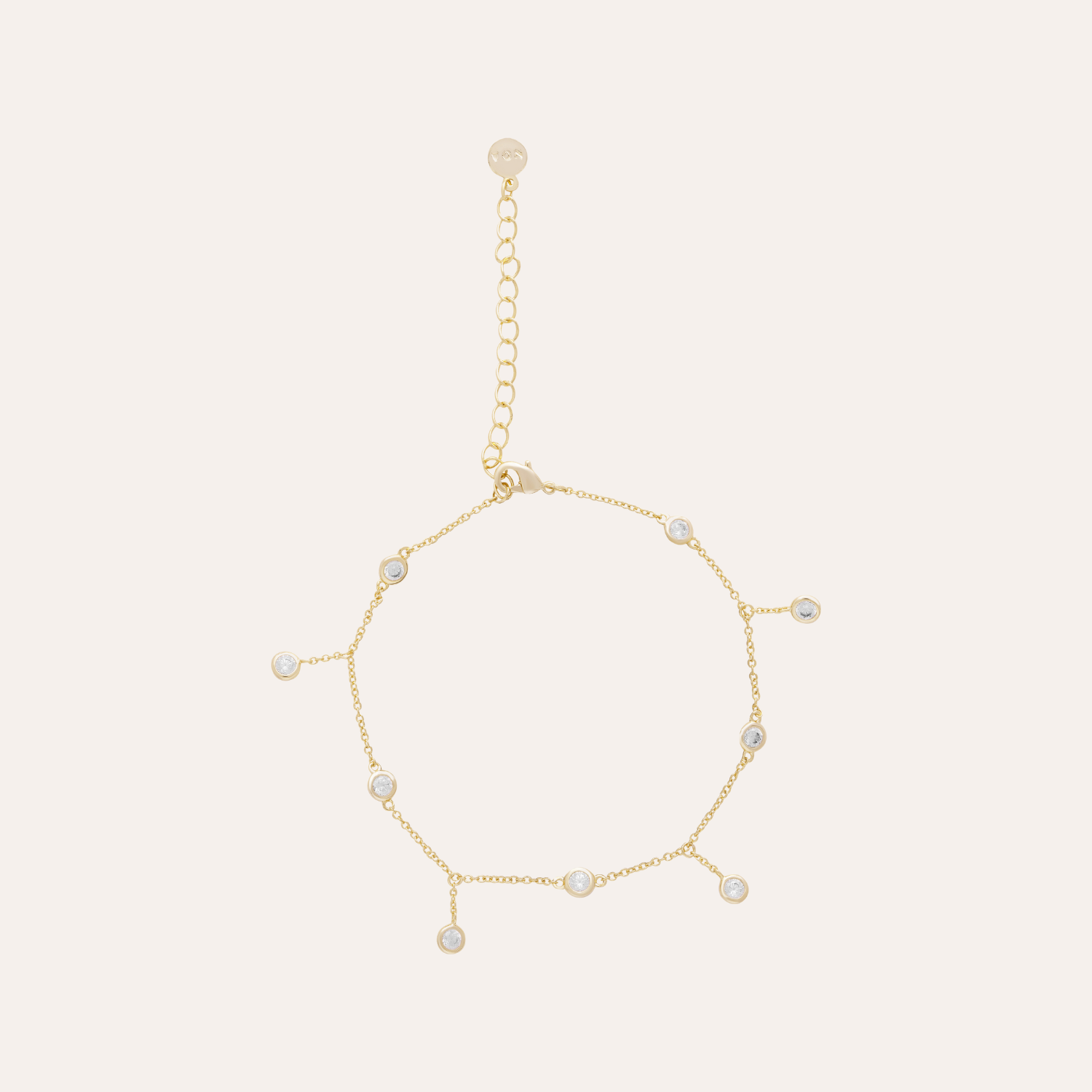 TOBILLERA CASCADA SHINE BAÑO DE ORO