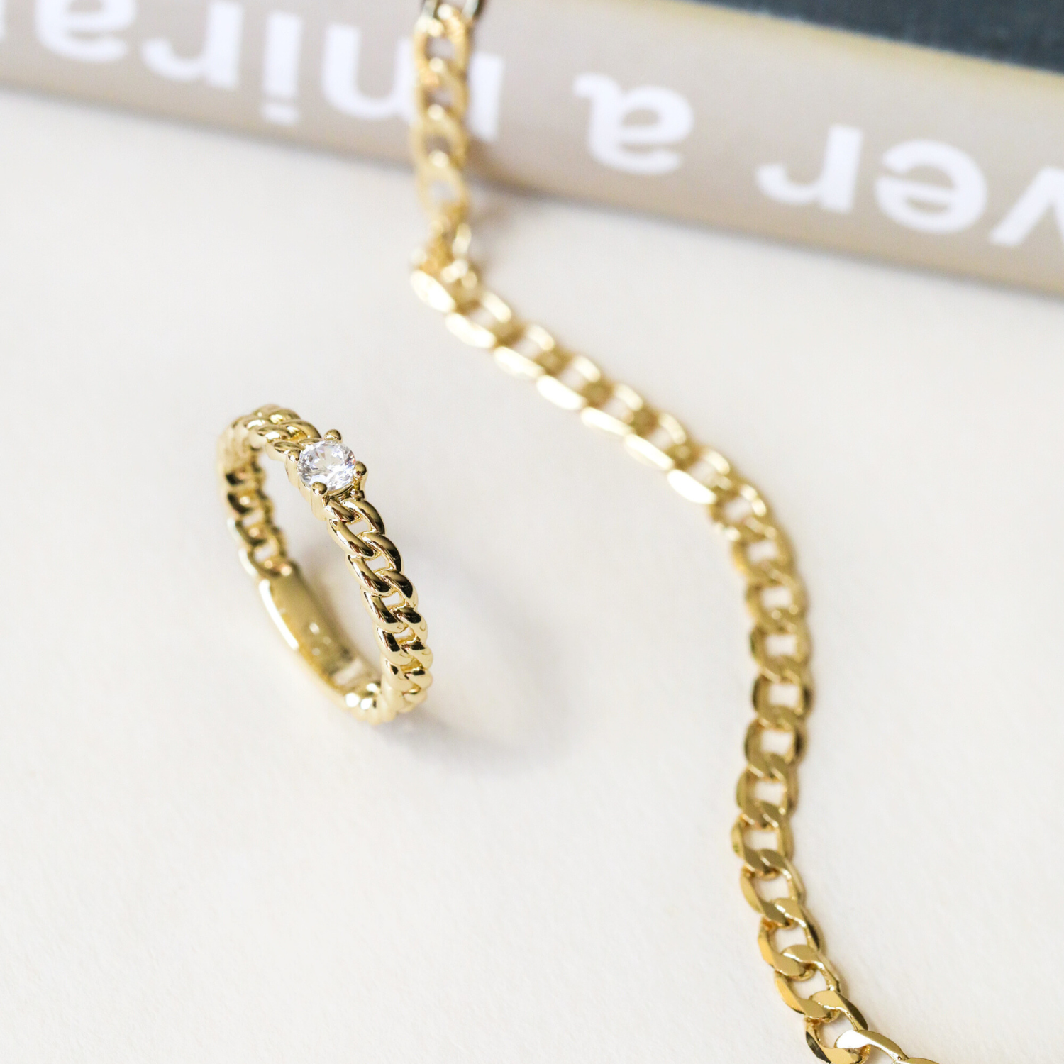 ANILLO DIAMOND BAÑO DE ORO