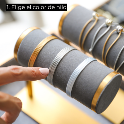 PULSERA LAZO ESPIGA PLATA