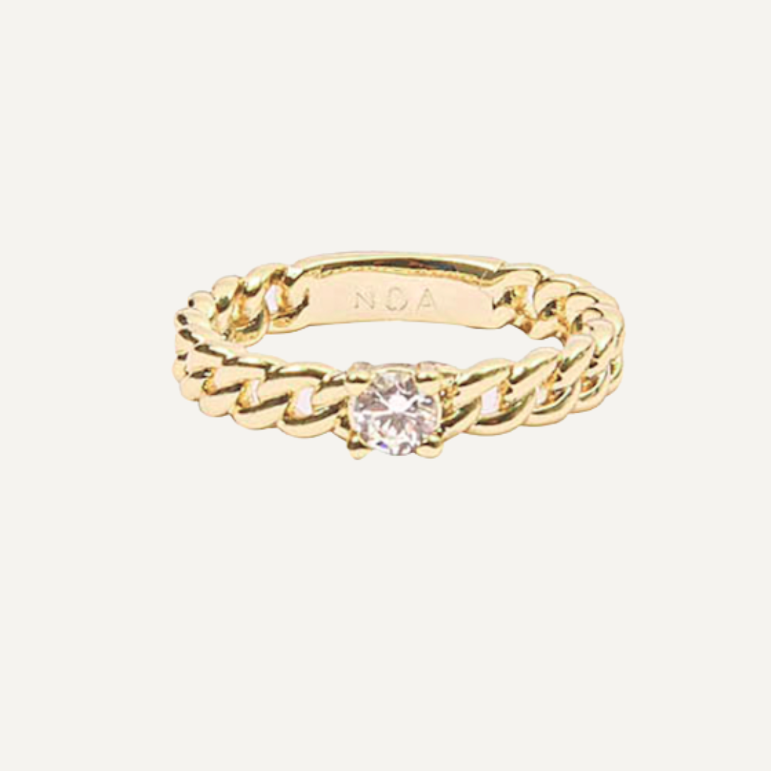 ANILLO DIAMOND BAÑO DE ORO