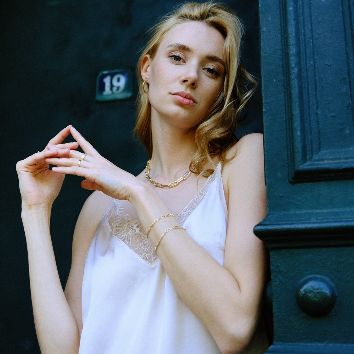 PULSERA HEXÁ BAÑO DE ORO