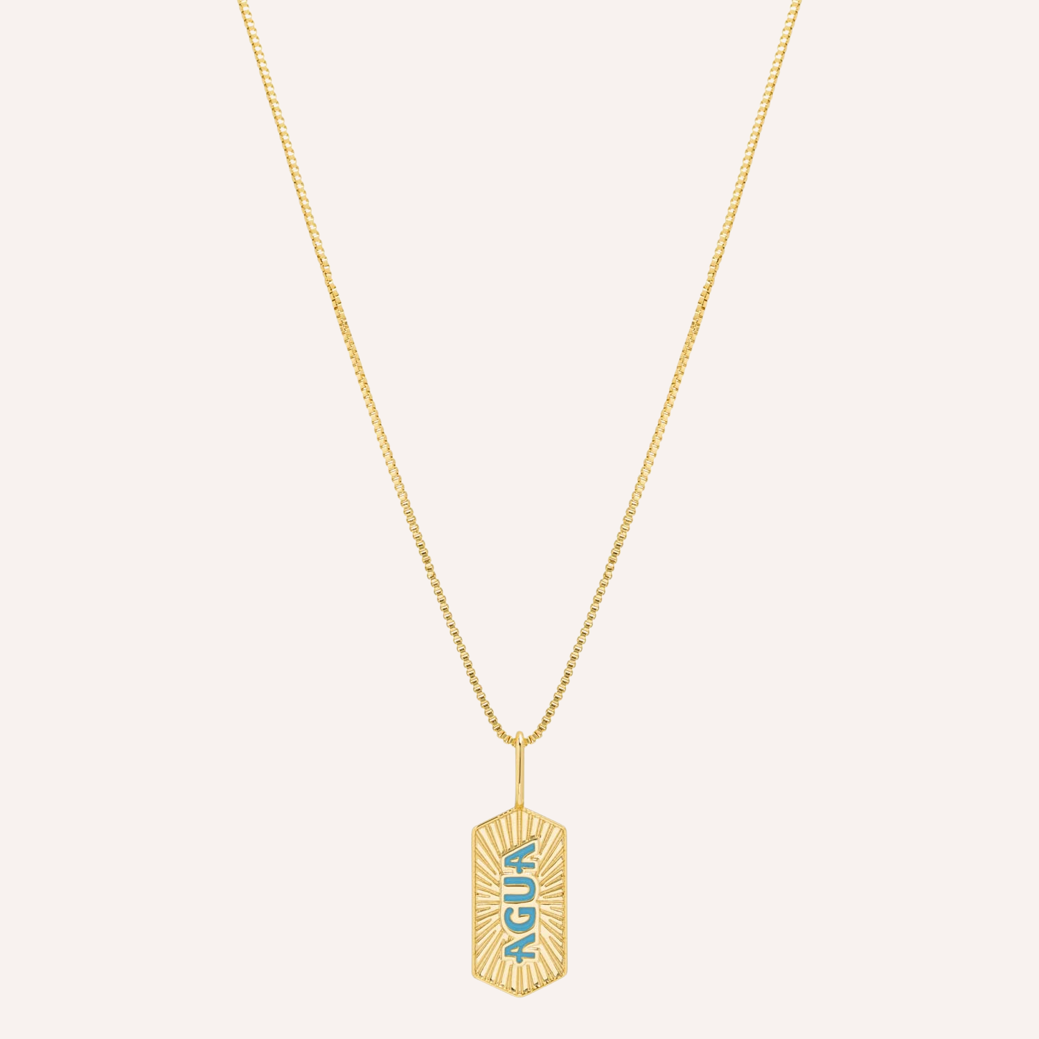 COLLAR COLINE AGUA BAÑO DE ORO