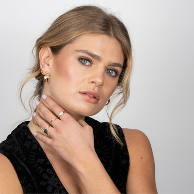 ANILLO GRETA BAÑO DE ORO