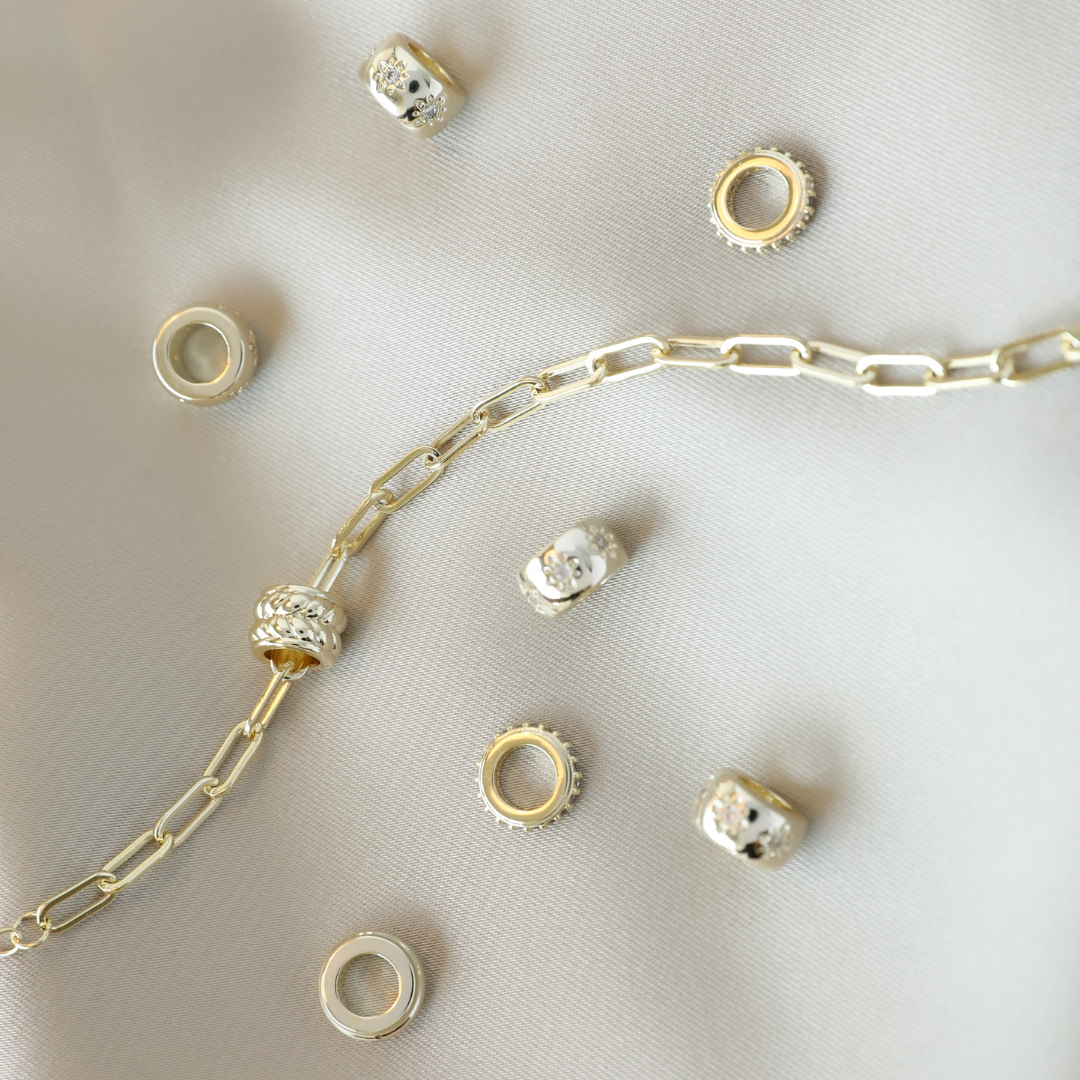 PACK COLLAR POISE + CHUNKY CHARMS PLATA