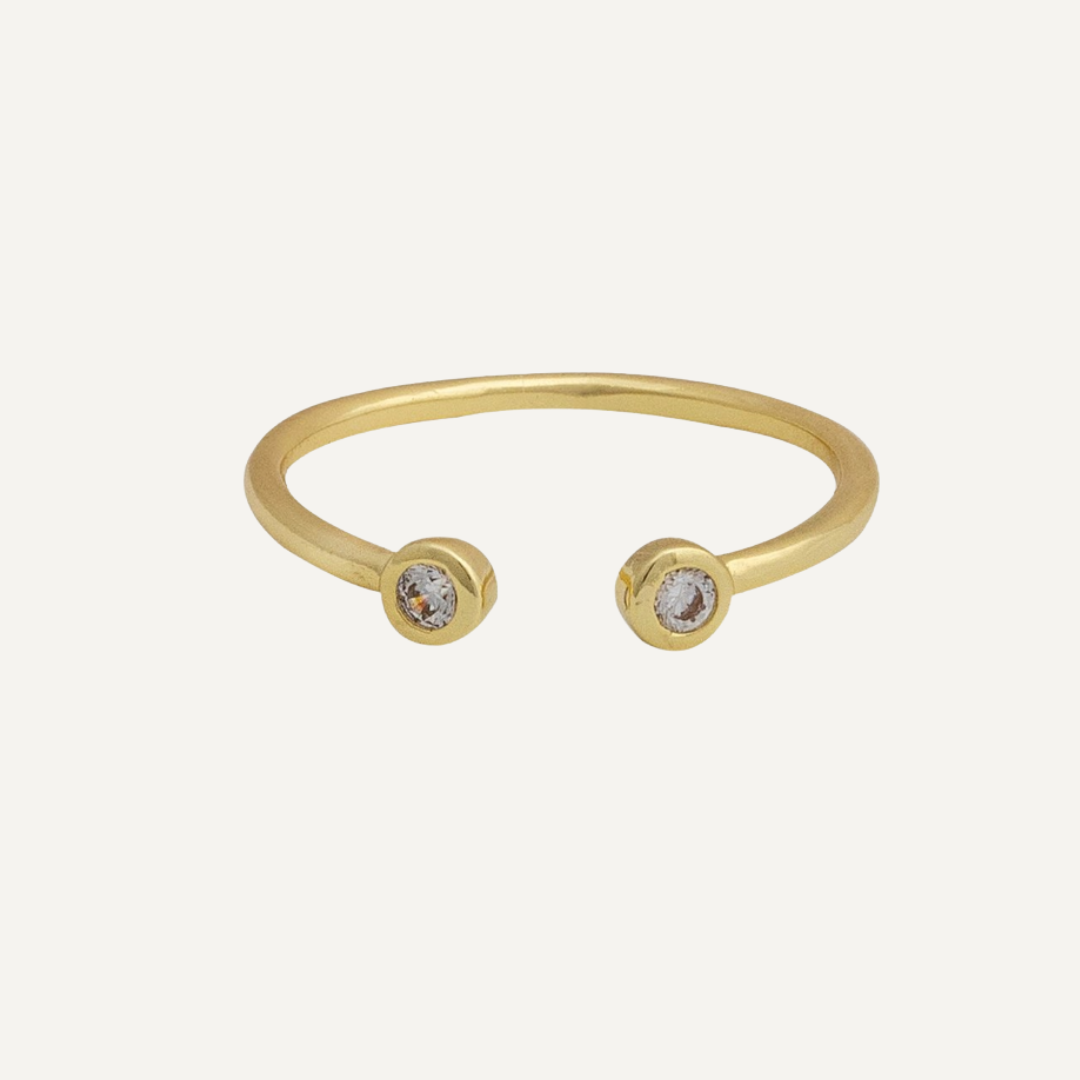 ANILLO TWIN BAÑO DE ORO