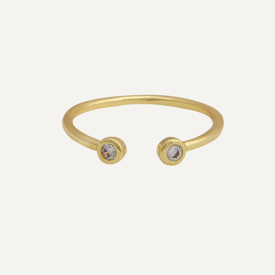 ANILLO TWIN BAÑO DE ORO