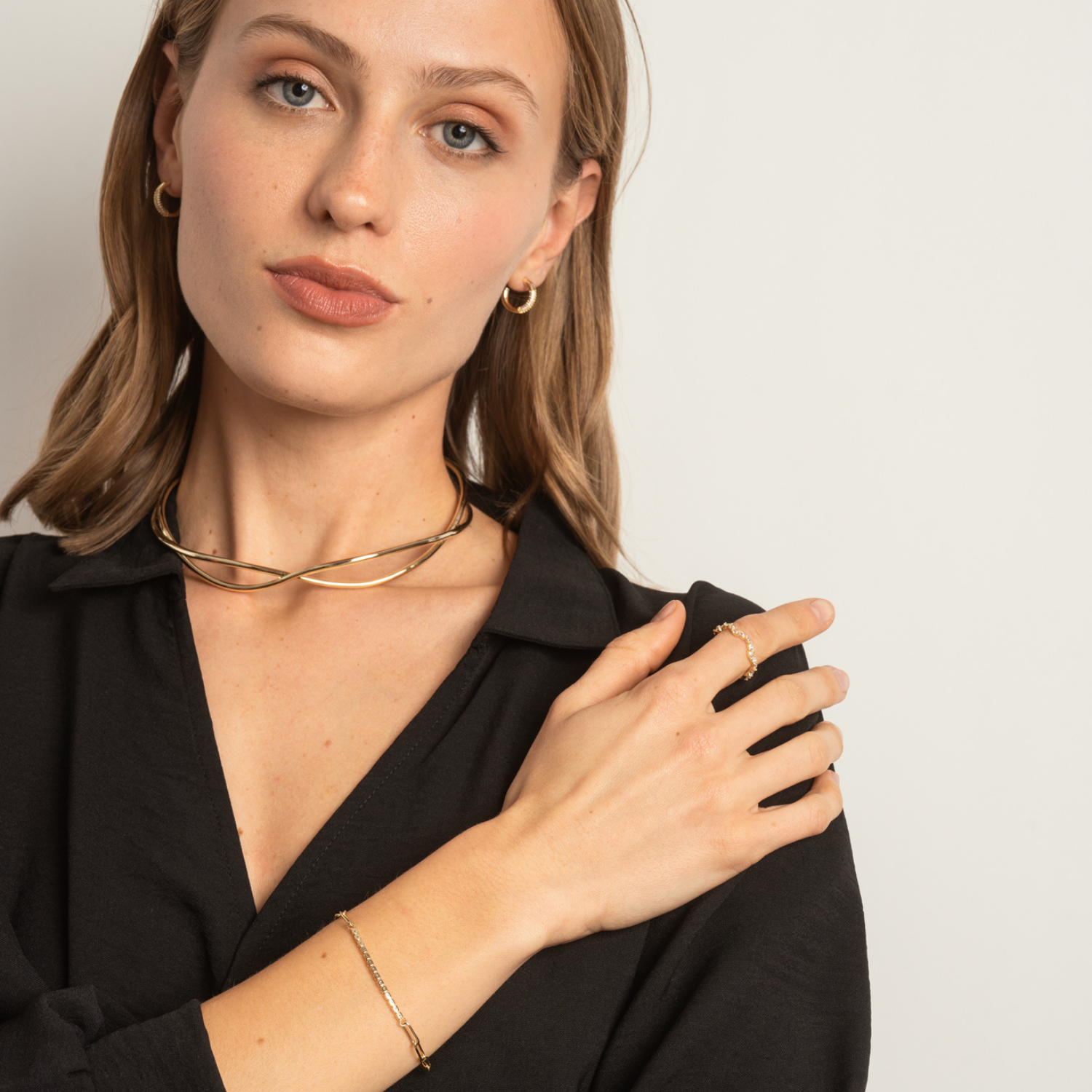 PULSERA HEXÁ BAÑO DE ORO