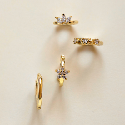 PIERCING LIRIO BAÑO DE ORO