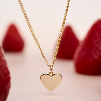 CHARM MEDALLÓN CORAZÓN BAÑO DE ORO