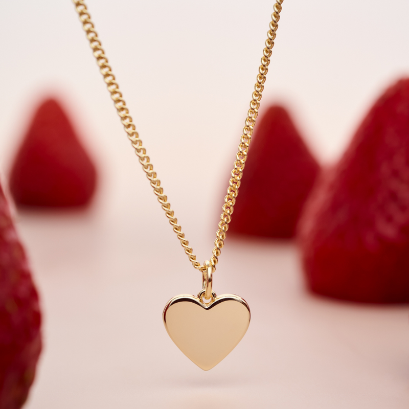 CHARM MEDALLÓN CORAZÓN BAÑO DE ORO