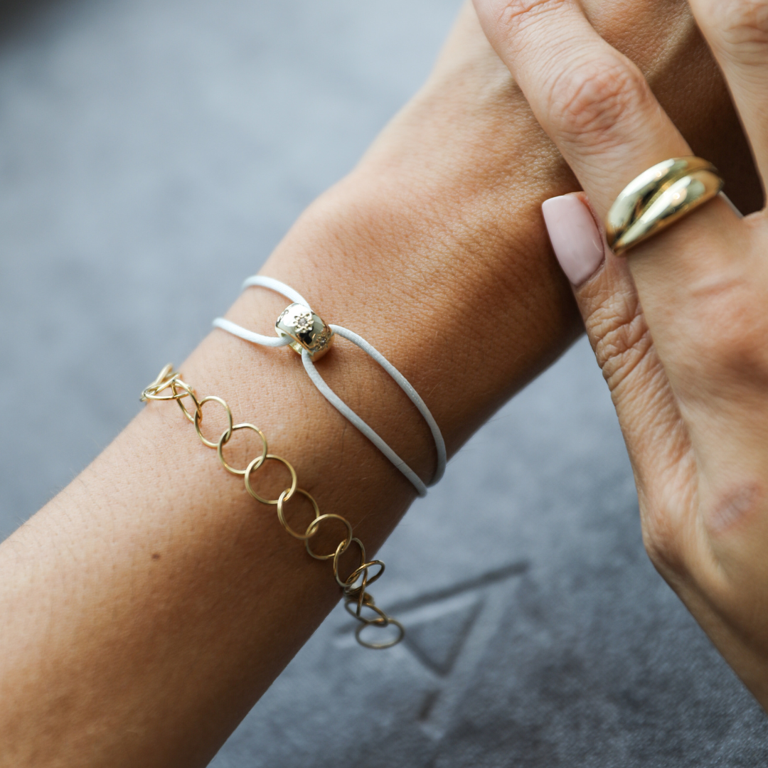 PULSERA LAZO ESPIGA PLATA