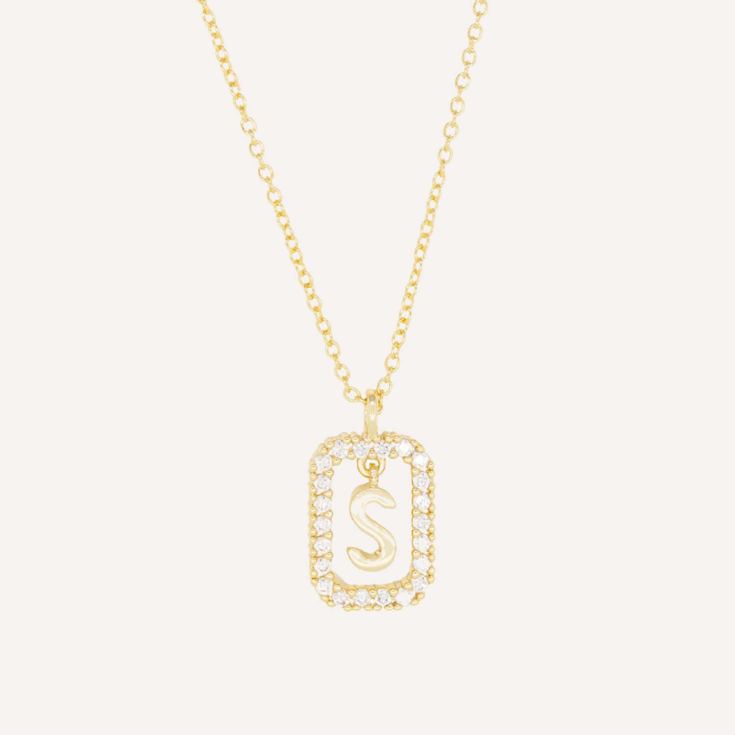 COLLAR INICIAL S BAÑO DE ORO