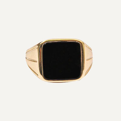 ANILLO BLACK DALI BAÑO DE ORO