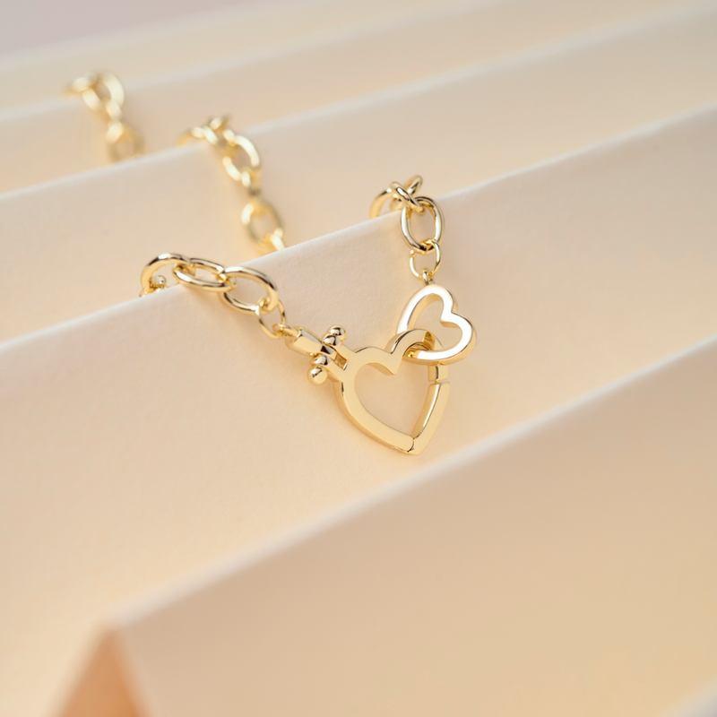 COLLAR TWIN LOVE BAÑO DE ORO