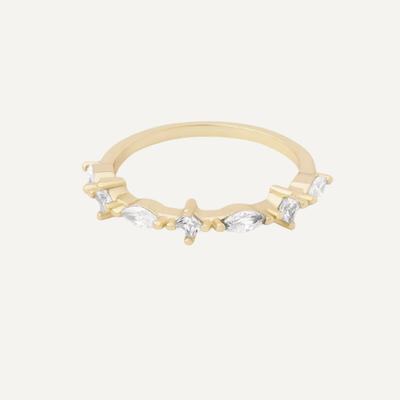 ANILLO BLANC BAÑO DE ORO