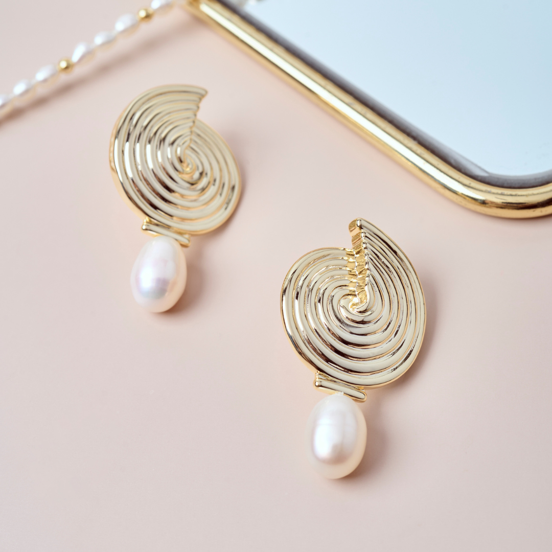 AROS CORAL BAÑO DE ORO