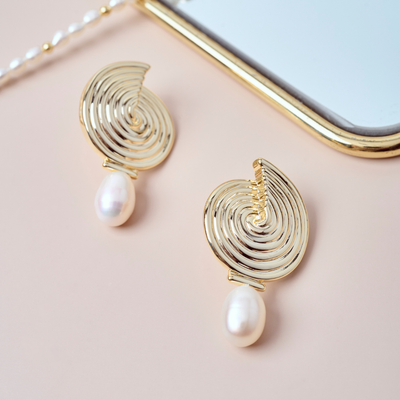 AROS CORAL BAÑO DE ORO