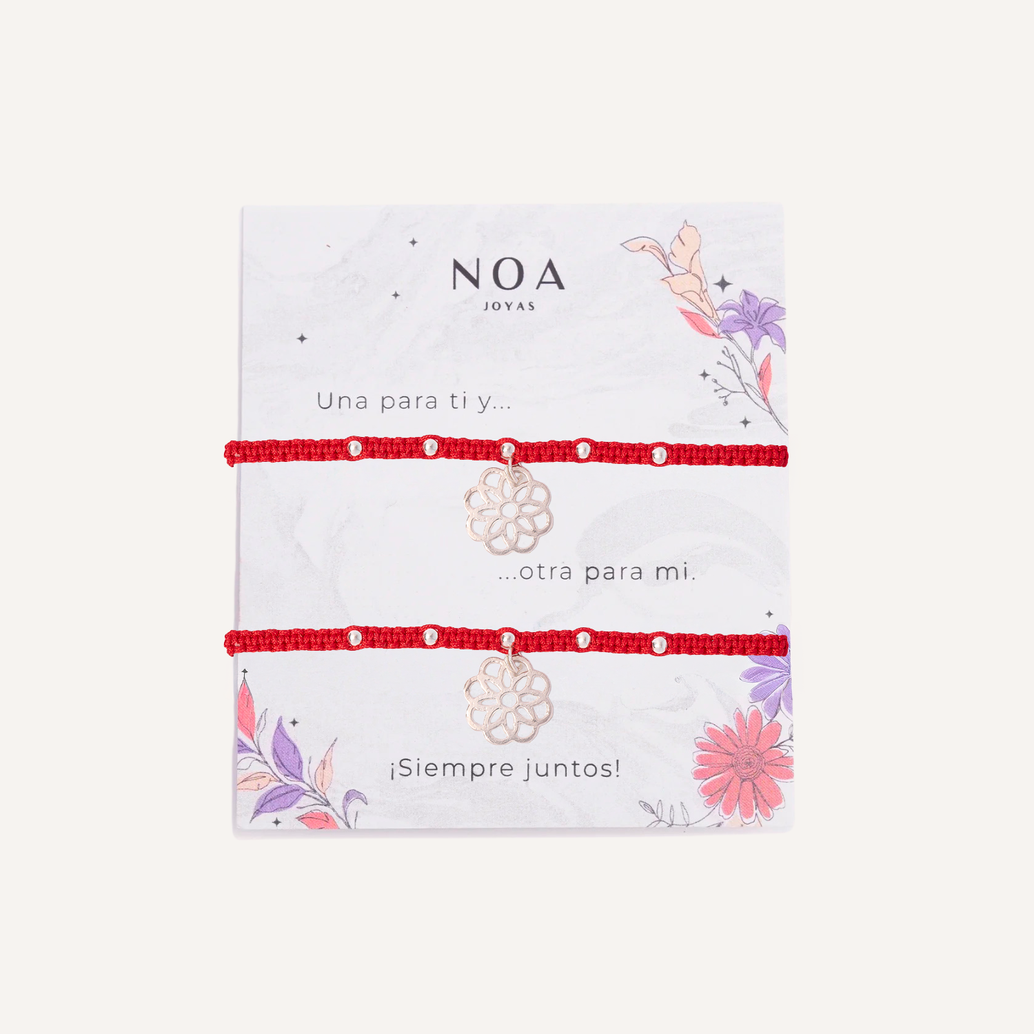 PACK PULSERAS HILO ROJO MANDALA