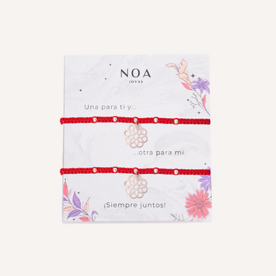 PACK PULSERAS HILO ROJO MANDALA