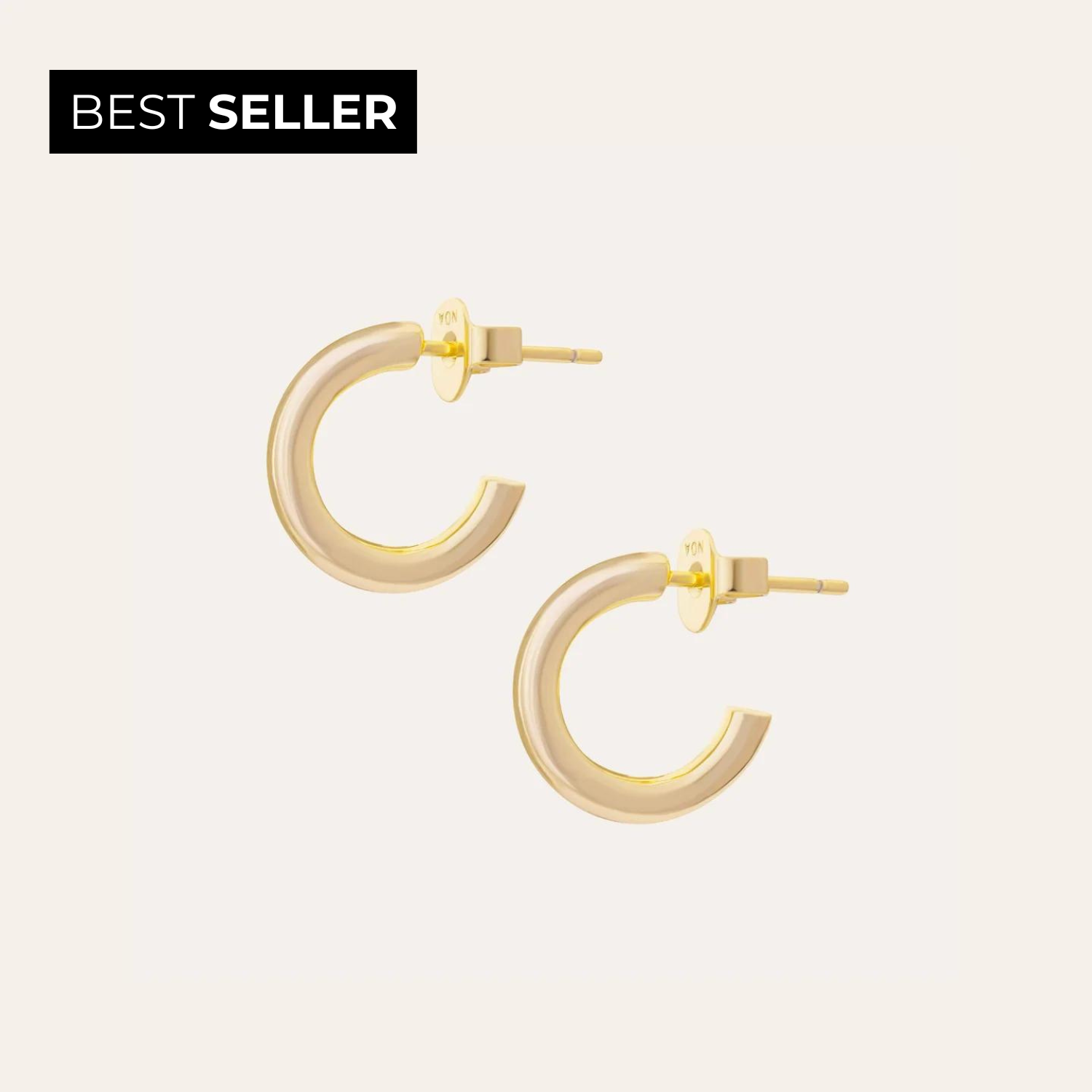 ARGOLLAS KENDALL BAÑO DE ORO 18MM.