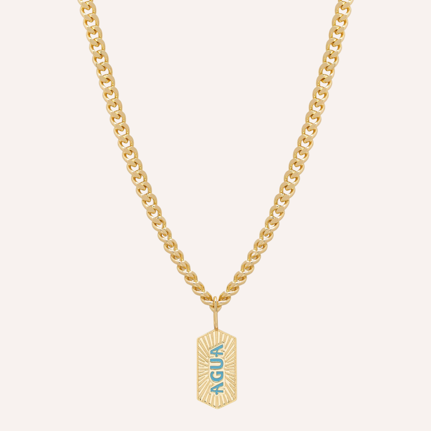 COLLAR DROP AGUA BAÑO DE ORO