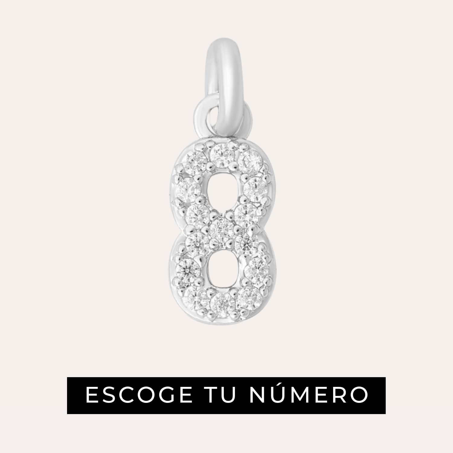 CHARM NÚMEROS PLATA 925