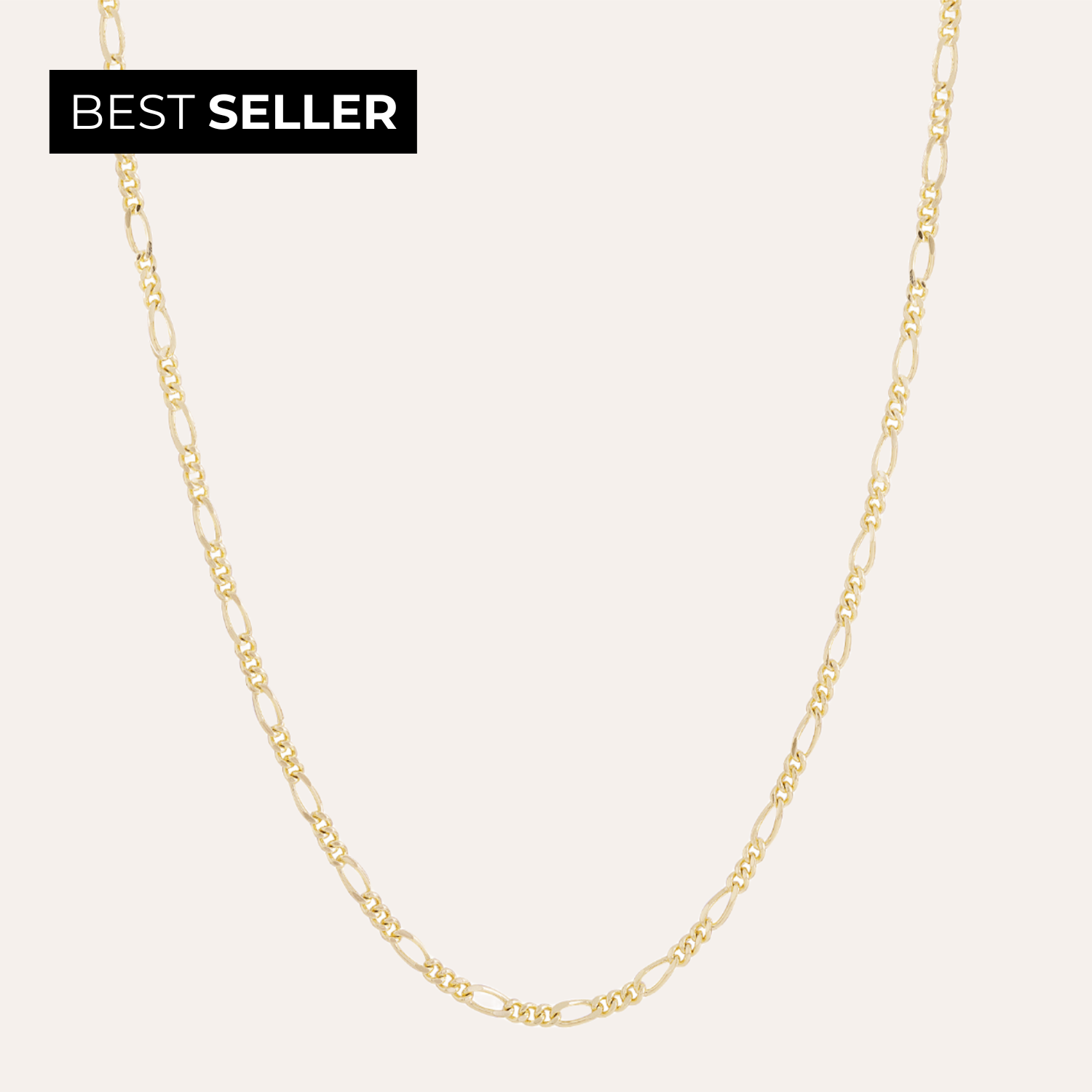 COLLAR CURB BAÑO DE ORO