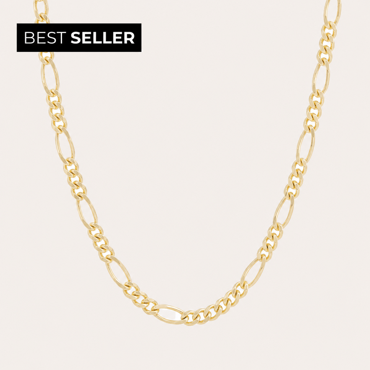 COLLAR CURB BAÑO DE ORO