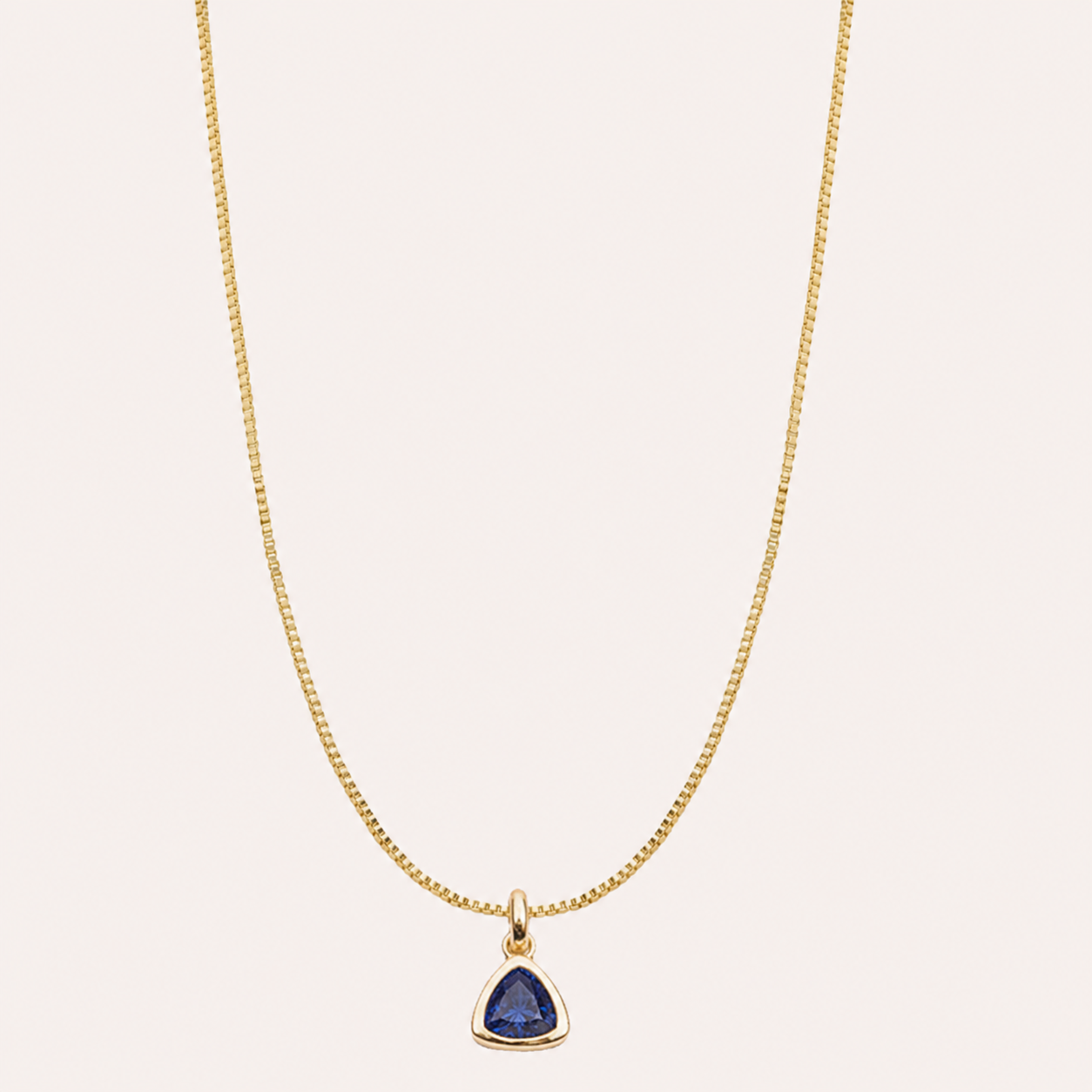 COLLAR BLUE STONE BAÑO DE ORO