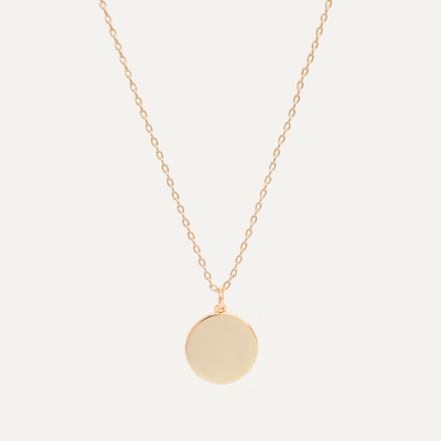 COLLAR MEDALLÓN CIRCULO GRANDE BAÑO DE ORO