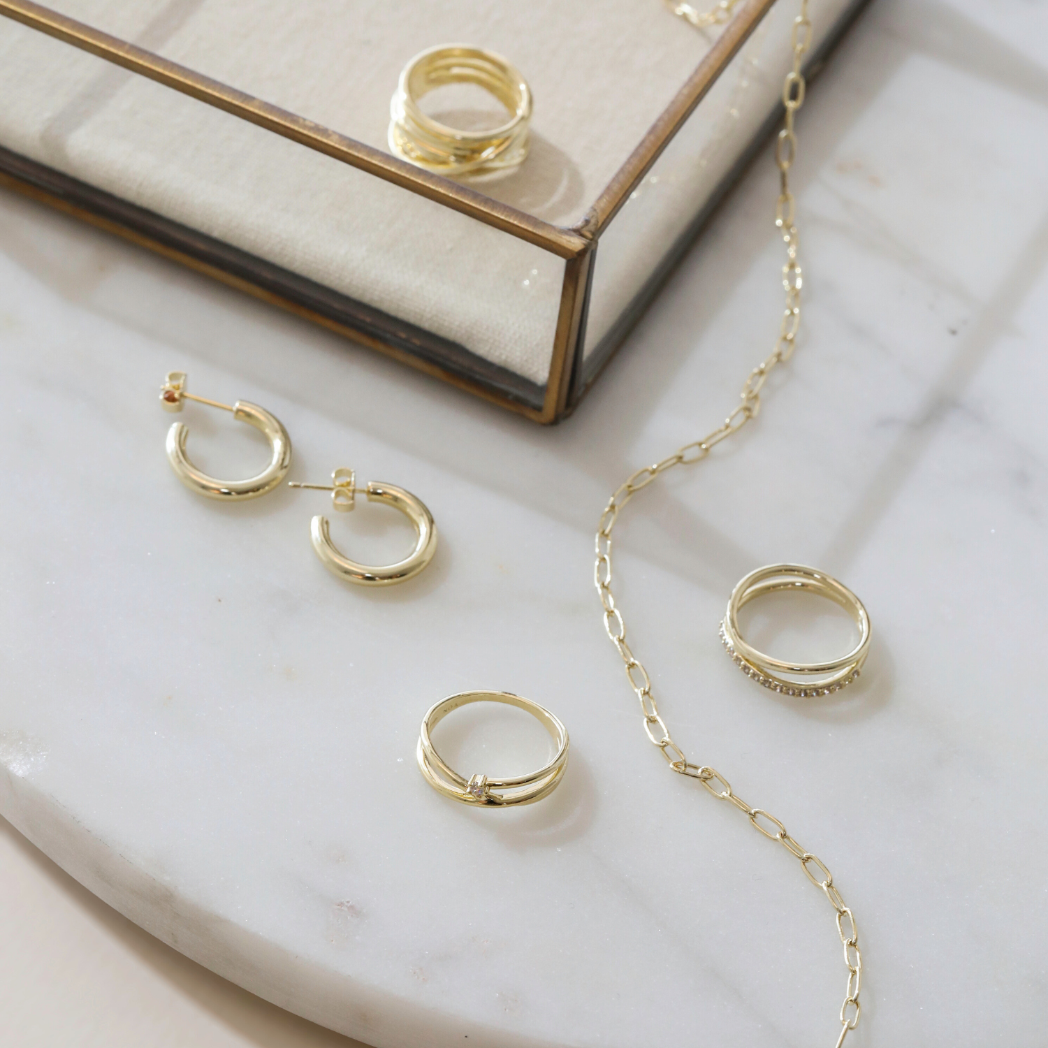 ANILLO WILLOW BAÑO DE ORO