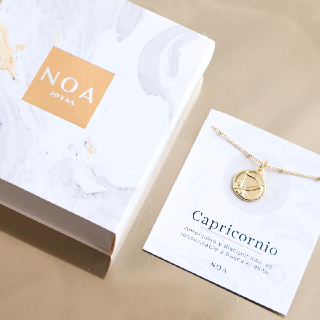COLLAR SIGNO ZODIACAL BAÑO DE ORO